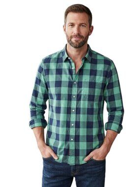 UNTUCKit Button Down Shirt Bonarda Buffalo Check XXL Green Mens NWOT